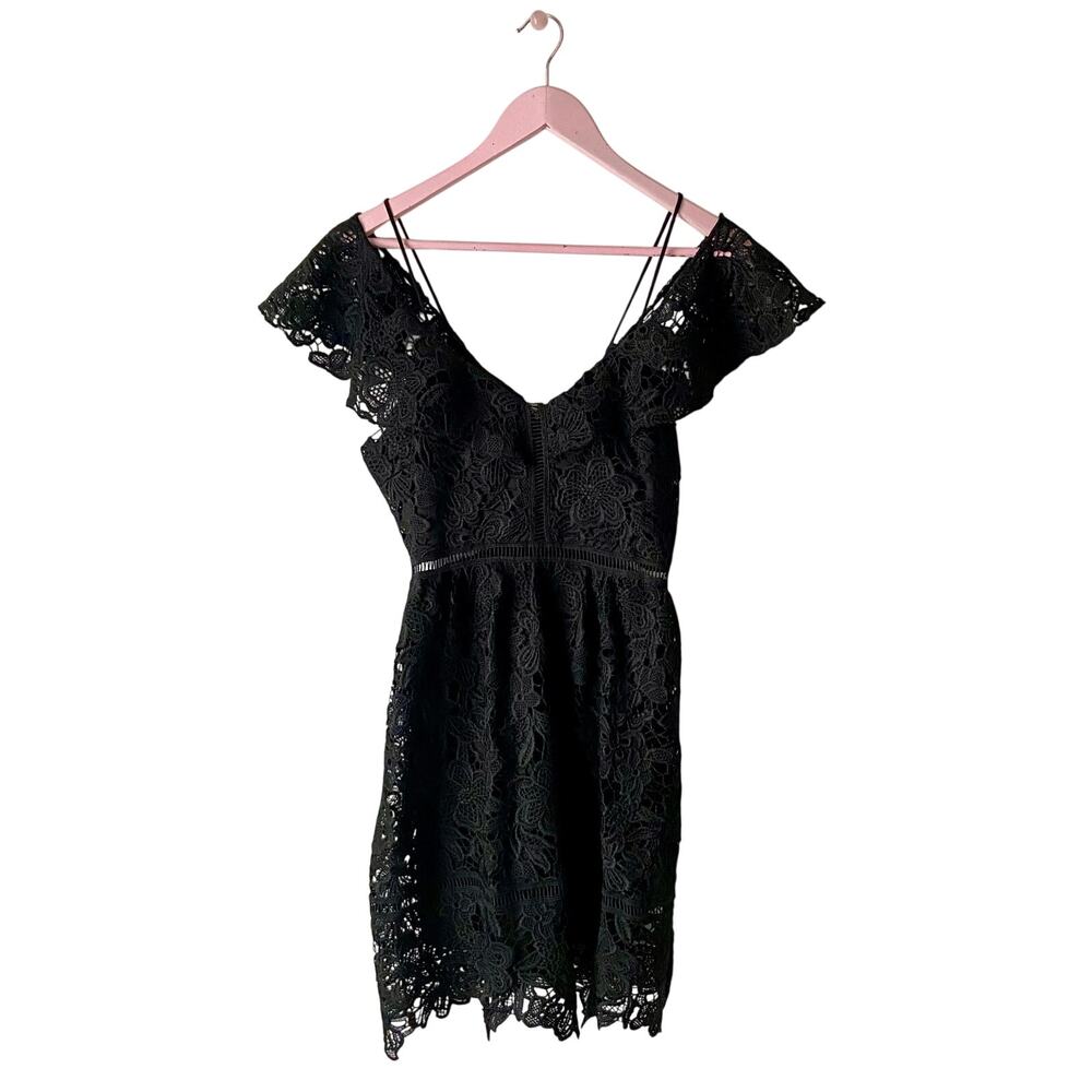 Free Generation Los Angeles Black Lace Mini Dress